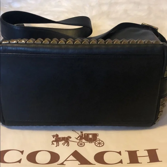 NWT Gorgeous Coach Leather Studded Duffle - Picture 7 of 8
